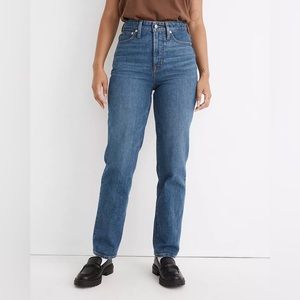 Madewell petite curvy perfect vintage straight jeans in mayfield wash, 26P NWT